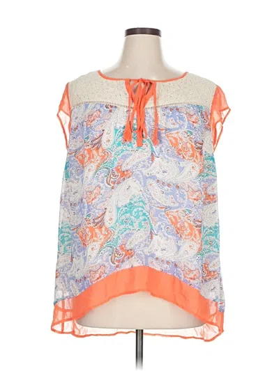 Pre-owned Signature Studio Sleeveless Blouse In Orange