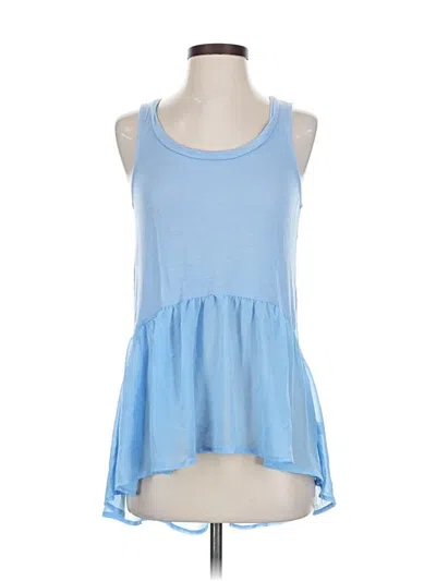 Pre-owned Signature Studio Sleeveless Top Blue Halter Neckline Tops
