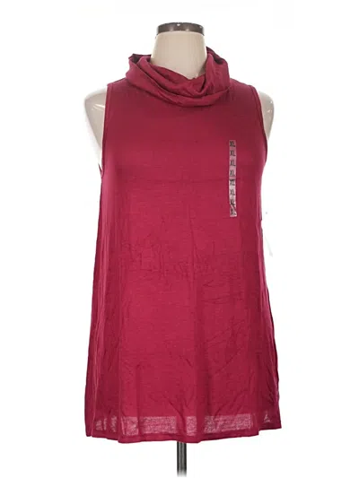 Pre-owned Signature Studio Sleeveless Top Burgundy Cowl Neck Tops