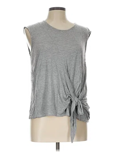 Pre-owned Signature Studio Sleeveless Top Gray One Shoulder Neckline Tops