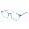 Signature Unisex Black Rectangular Eyeglass Frames S7024rainbow In Blue
