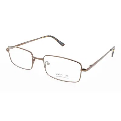 Signature Unisex Brown Rectangular Eyeglass Frames 1115brown54