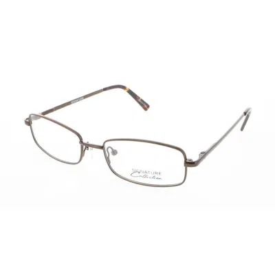 Signature Unisex Brown Rectangular Eyeglass Frames 1117brown51