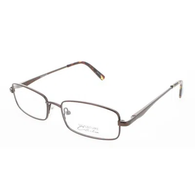 Signature Unisex Brown Rectangular Eyeglass Frames 1118brown52