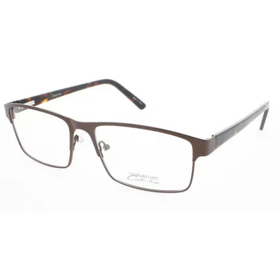 Signature Unisex Brown Rectangular Eyeglass Frames 1125brown60