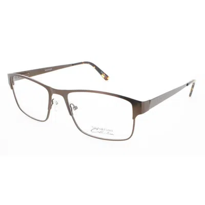 Signature Unisex Brown Rectangular Eyeglass Frames 1126brown57