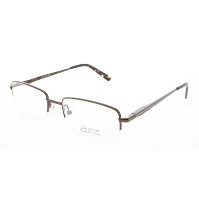Signature Unisex Brown Rectangular Eyeglass Frames 1129brown54
