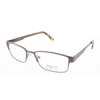 Signature Unisex Brown Rectangular Eyeglass Frames Pn103brown53