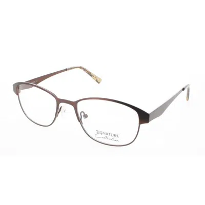 Signature Unisex Brown Rectangular Eyeglass Frames Pn111brn50