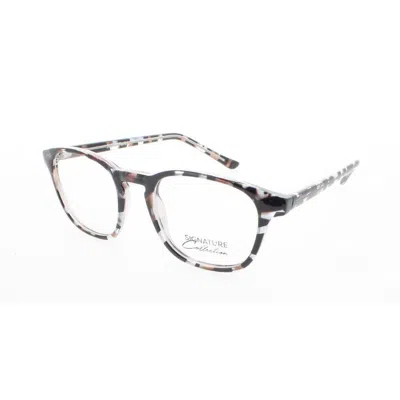 Signature Unisex Brown Rectangular Eyeglass Frames S7019tortoise46