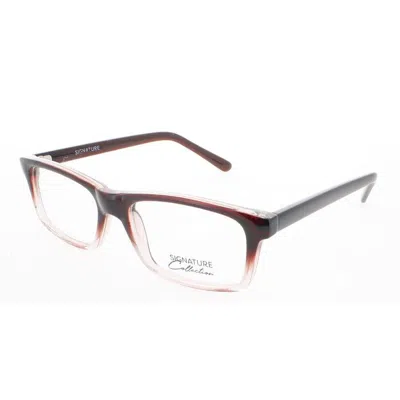 Signature Unisex Brown Rectangular Eyeglass Frames S7023brownfade51