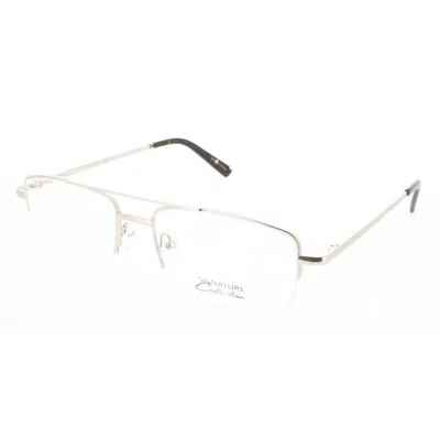 Signature Unisex Gold Tone Rectangular Eyeglass Frames 1121gold57