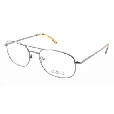 Signature Unisex Grey Rectangular Eyeglass Frames 1112gunmetal54