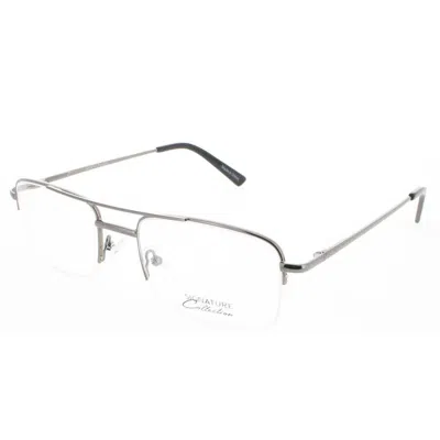 Signature Unisex Grey Rectangular Eyeglass Frames 1122gunmetal54