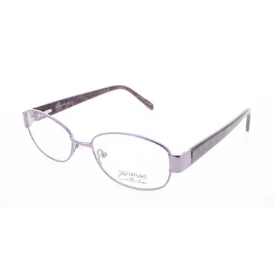 Signature Unisex Purple Rectangular Eyeglass Frames Pn110purple53