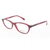 Signature Unisex Red Rectangular Eyeglass Frames S7011red51 In Red