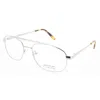 Signature Unisex Silver Tone Rectangular Eyeglass Frames 1111silver56
