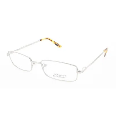 Signature Unisex Silver Tone Rectangular Eyeglass Frames 1119silver52