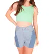 Signature8 Blocking You Out Shorts In Denim Color Block In Blue