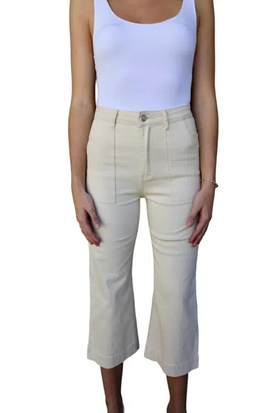 Signature8 Claire Cropped Cargo Pants In Cream In White