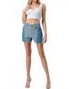 Signature8 Color Blocked Denim Shorts In Blue