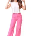 Signature8 Contrast Stitch Utility Pants In Pink In Pink