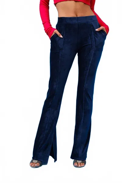 Signature8 Corduroy Flare Pants In Black In Blue