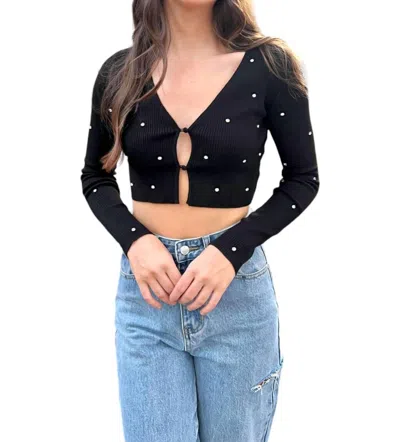 Signature8 Give Me Sparkle Knit Cardigan In Black