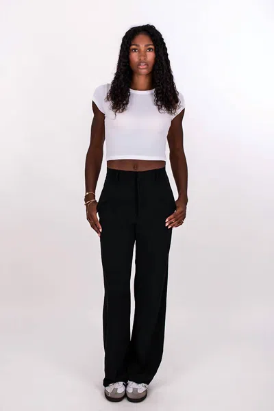 Signature8 Hi-waist Trouser Pants In Black
