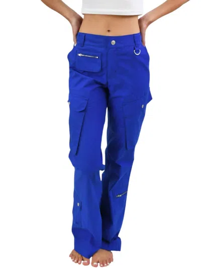 Signature8 So Special Low Rise Cargo Pants In Royal In Blue