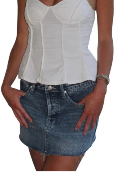 Signature8 Weston Denim Skirt In Medium Wash In Multi