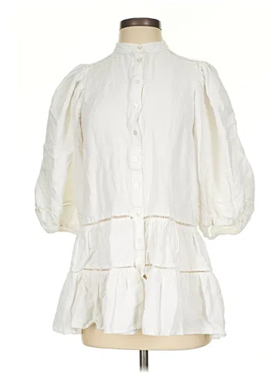 Pre-owned Significant Other 3/4 Sleeve Blouse In White
