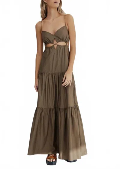 Significant Other Addison Maxi Dress In Khaki In Brown