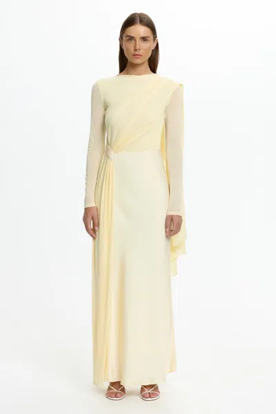 Significant Other Adelaide Long Sleeve Maxi Dress In Vanilla
