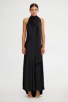 Significant Other Adriana Halter Gown In Black