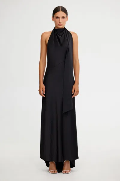 Significant Other Adriana Halter Gown In Black