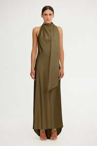 Significant Other Adriana Halter Gown In Gray