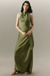 Significant Other Adriana Halter Midi Dress In Green