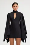 Significant Other Adriana Long Sleeve Mini Dress In Black