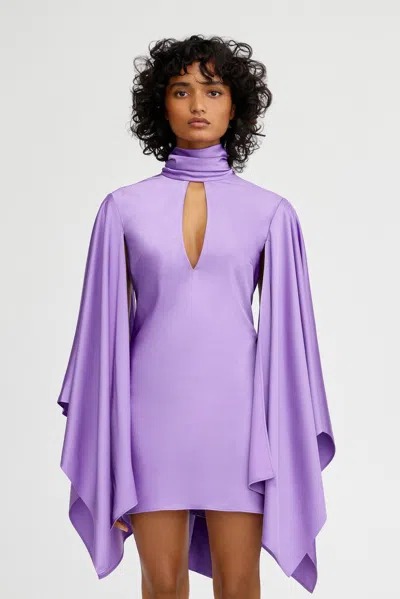 Significant Other Adriana Long Sleeve Mini Dress In Purple