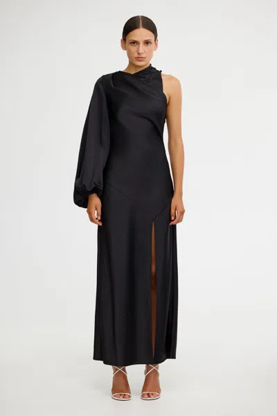 Significant Other Adriana One Shoulder Dress In Black
