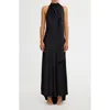 Significant Other Adriana Open Back Satin Halter Gown