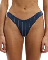 Significant Other Aleia Embellished Brief Bikini Bottom In Blue