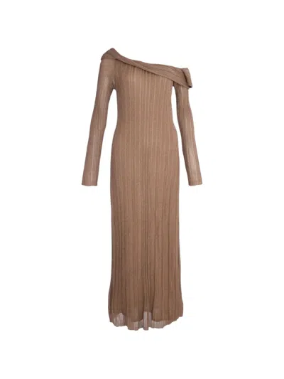 Significant Other Alex Long-sleeve Maxi Dress In Brown