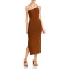 Significant Other Alicia Womens Knit Ribbed Midi Dress In Brown