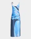 Significant Other Alis Satin Maxi Dress In Blue