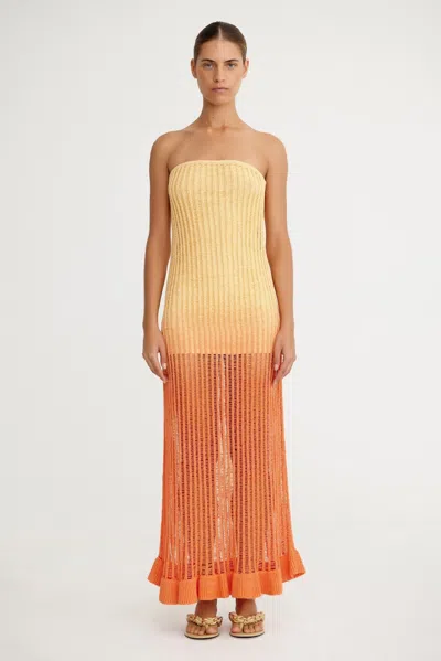 Significant Other Amaya Strapless Dress In Orange
