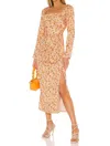 Significant Other Amour Midi Dress In Marigold In Brown