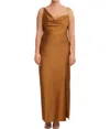 Significant Other Annabel Bias Dress In Gold In Gold