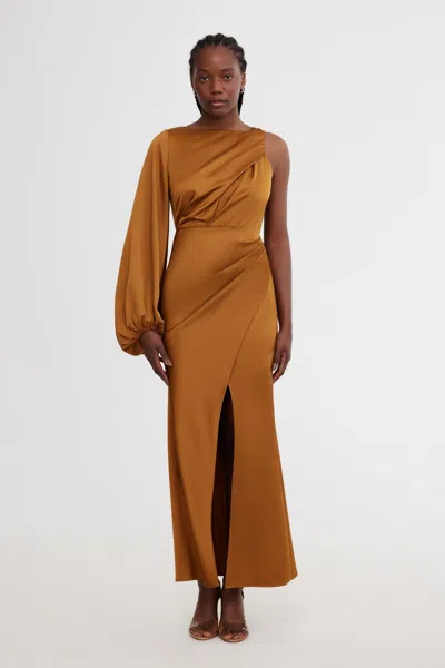 Significant Other Annabel Long Sleeve Dress In Brown